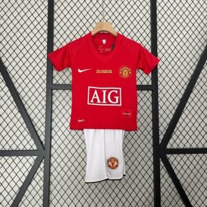 Manchester United Especial Final Champhions League I 07/08 Conjunto Infantil (Retrô)