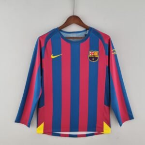 Barcelona I 05/06 Masculina (Retrô) Manga Larga