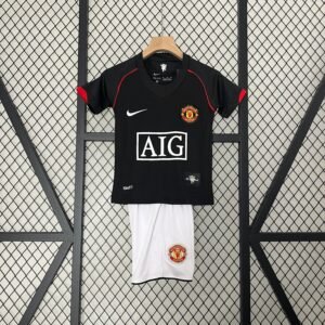 Manchester United Black 07/08 Conjunto Infantil (Retrô)
