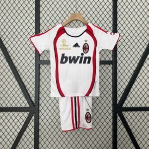Milan Ii 06/07 Edição Limitada Champnhions League Conjunto Infantil (Retrô)
