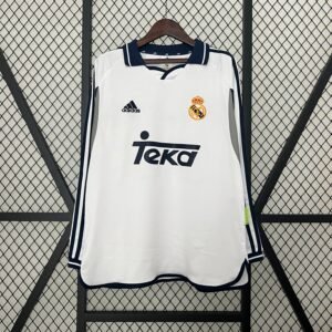 Real Madrid I 00/01 Masculina (Retrô) Manga Larga