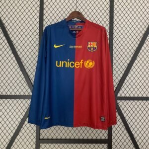 Barcelona I 08/09 Masculina (Retrô) Manga Larga Especial Champhions
